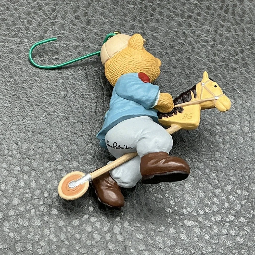 Vintage 1996 Hallmark Keepsake Son Bear Christmas Tree Ornament Brown W Box